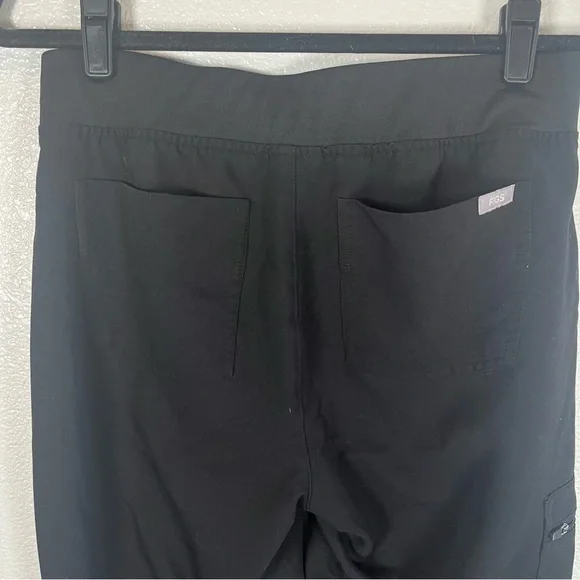 Figs Zamora Mid Rise Black Jogger Scrub Pants Womens Small - Picture 7 of 14